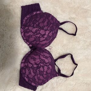 Victoria secret purple lace push up bra 36B